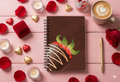 Strawberries CHOCOLATE HEARTS Notebook