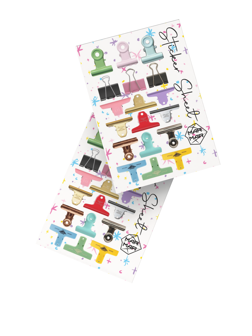 peper clips sticker sheet