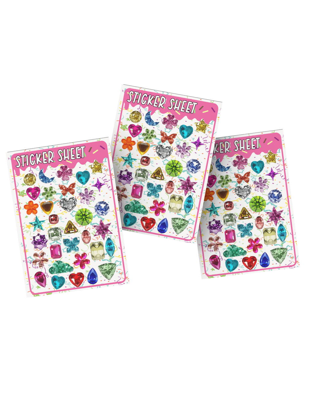 gems sticker sheet