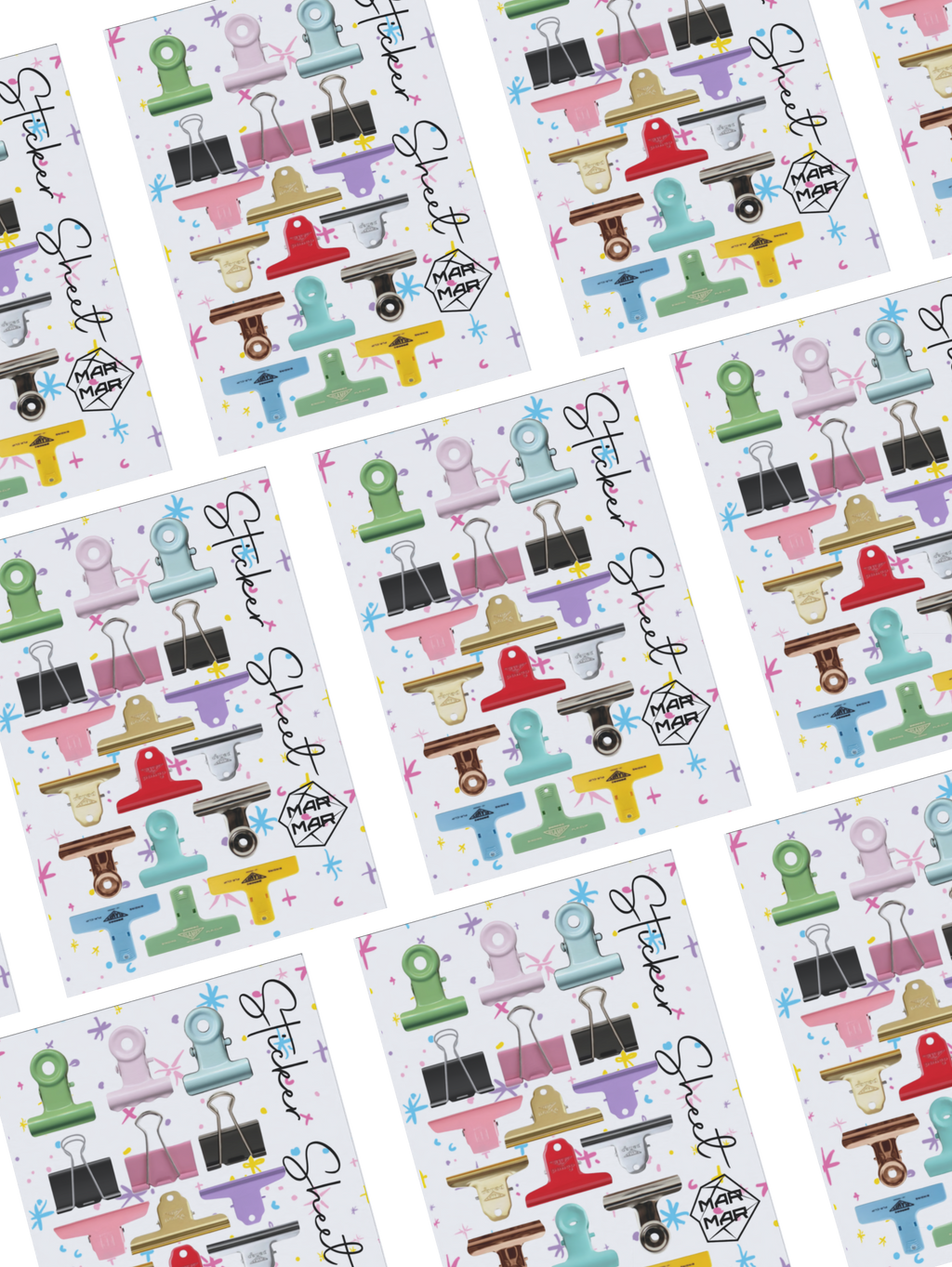 peper clips sticker sheet