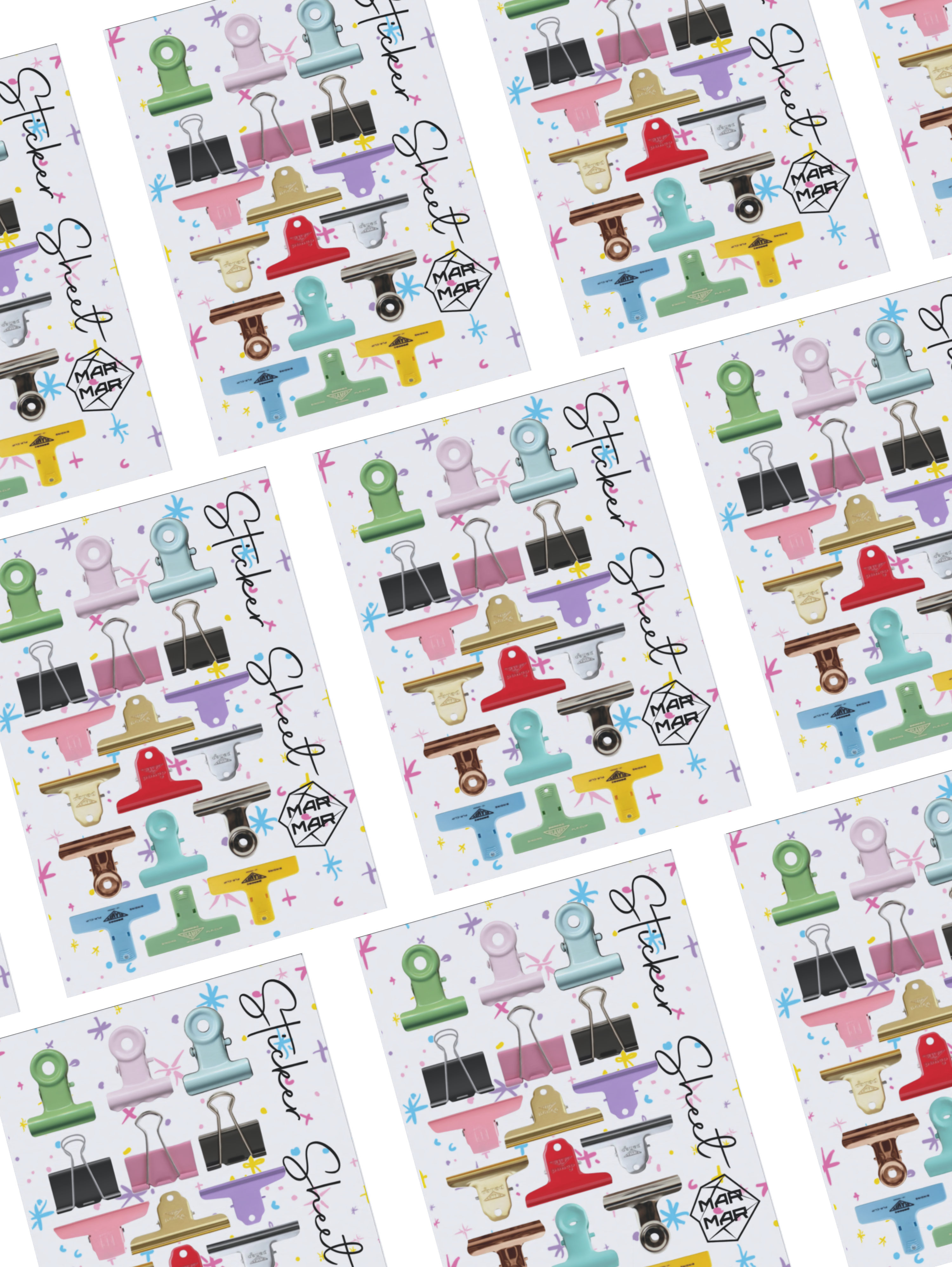 peper clips sticker sheet