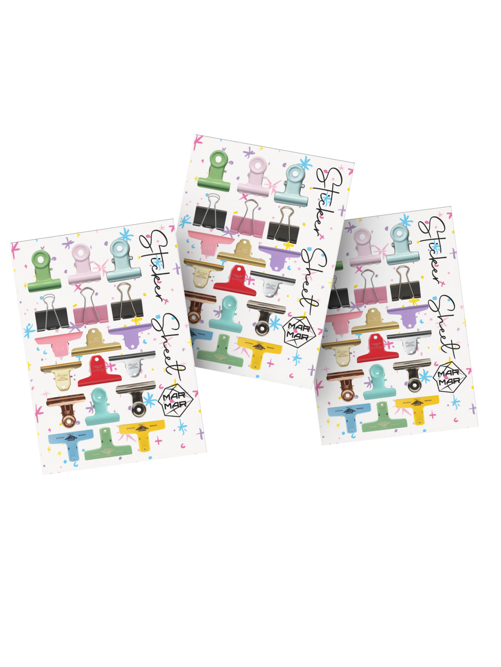 peper clips sticker sheet