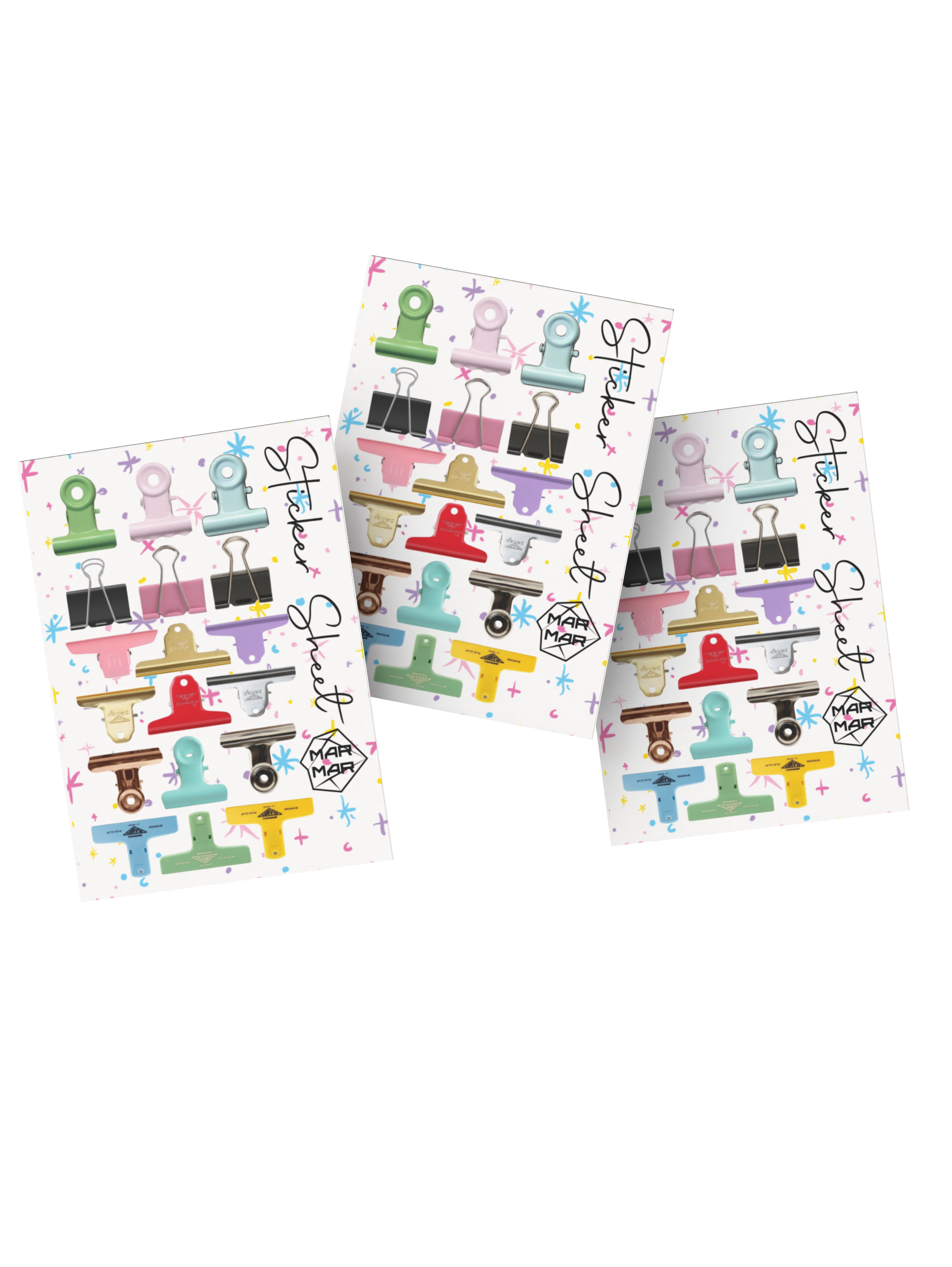 peper clips sticker sheet