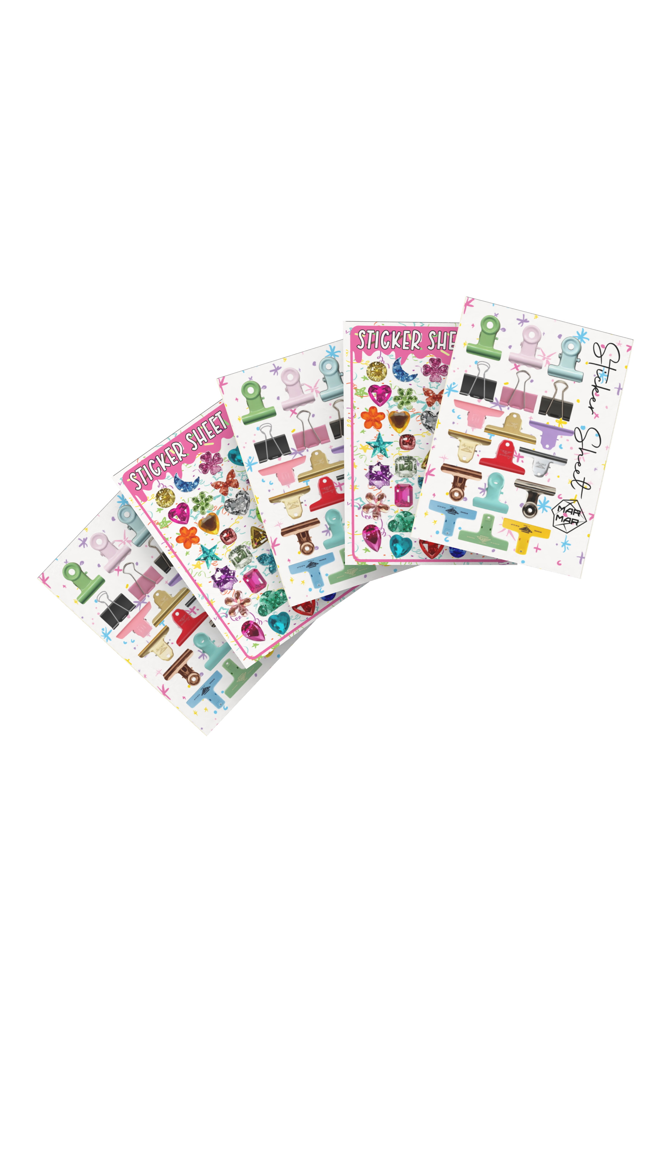 gems sticker sheet