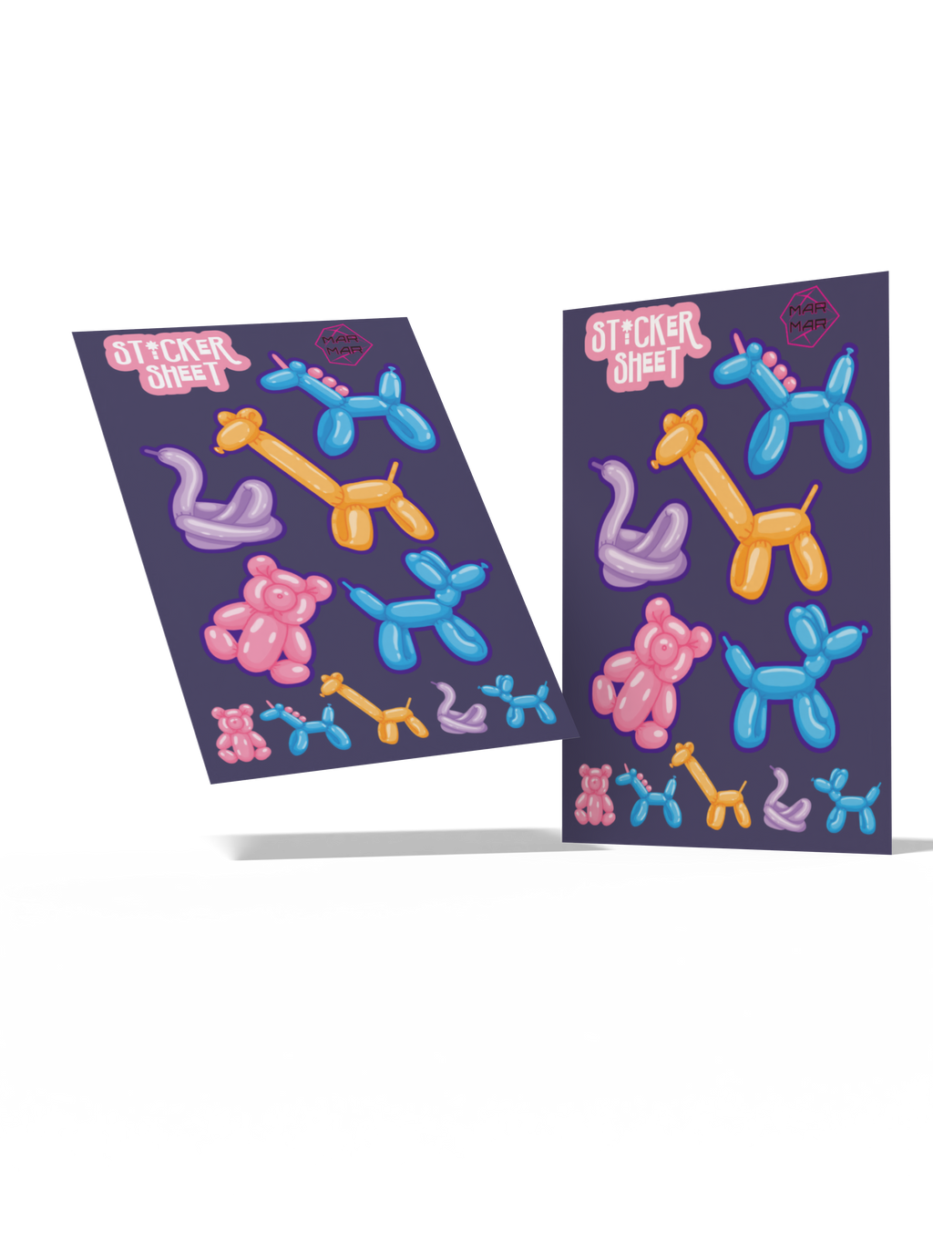 PARTY ANIMAL STICKER SHEET |דף מדבקות חיית מסיבות