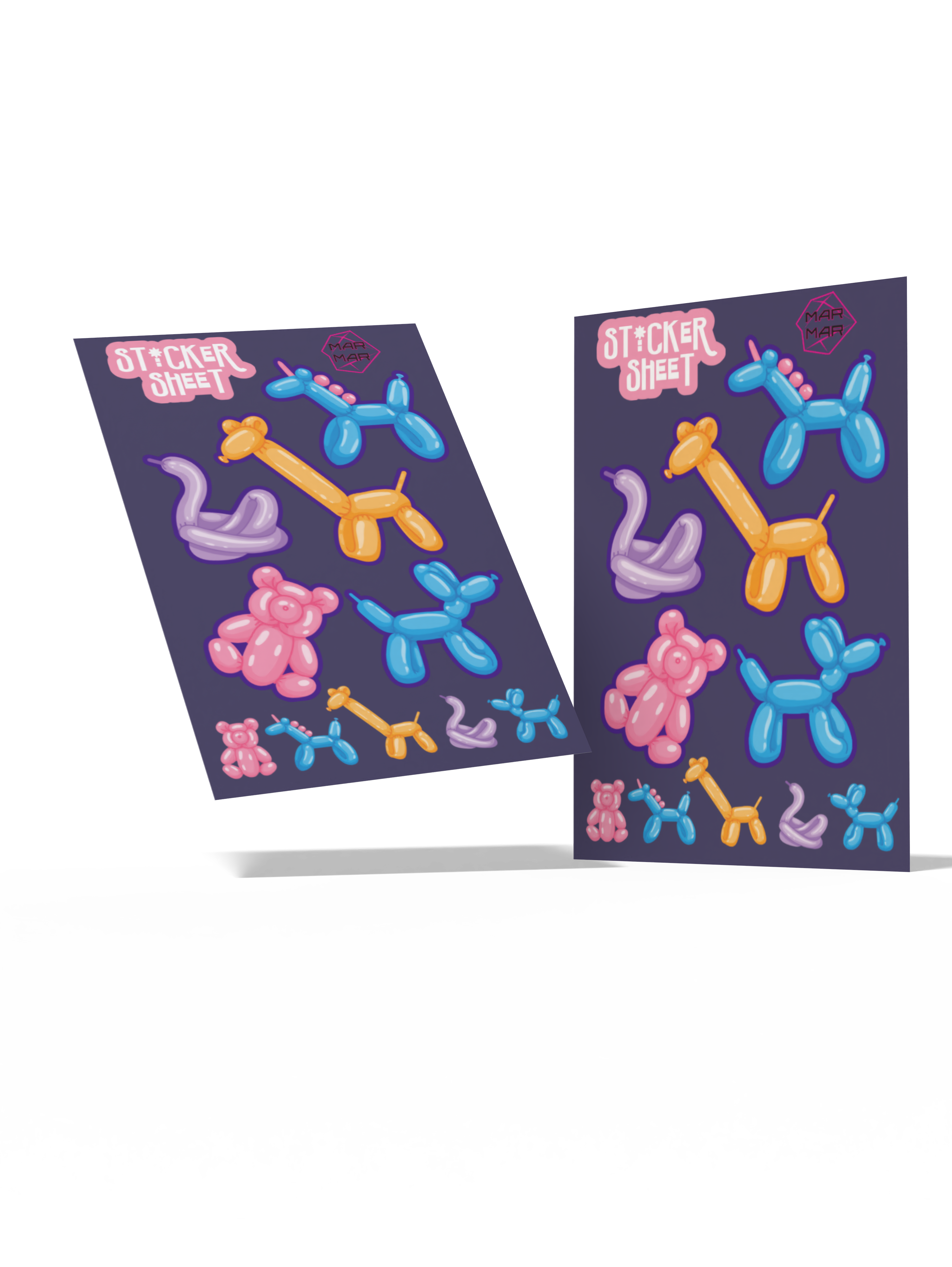 PARTY ANIMAL STICKER SHEET |דף מדבקות חיית מסיבות