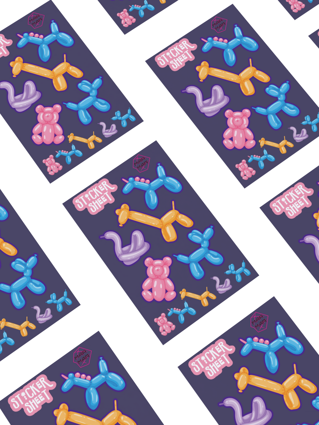 PARTY ANIMAL STICKER SHEET |דף מדבקות חיית מסיבות