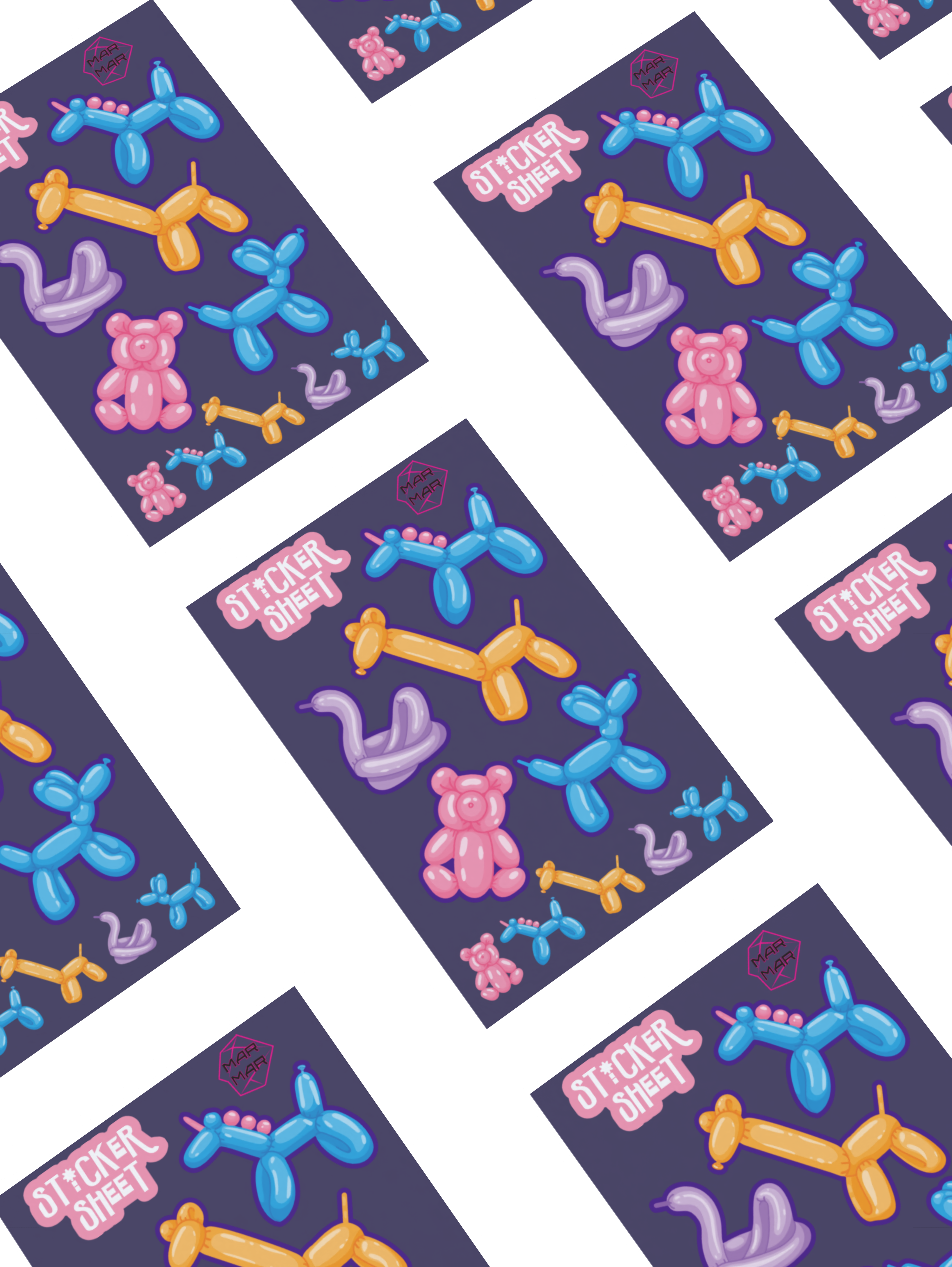 PARTY ANIMAL STICKER SHEET |דף מדבקות חיית מסיבות
