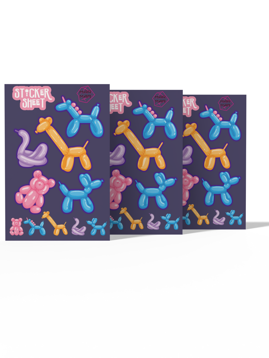 PARTY ANIMAL STICKER SHEET |דף מדבקות חיית מסיבות