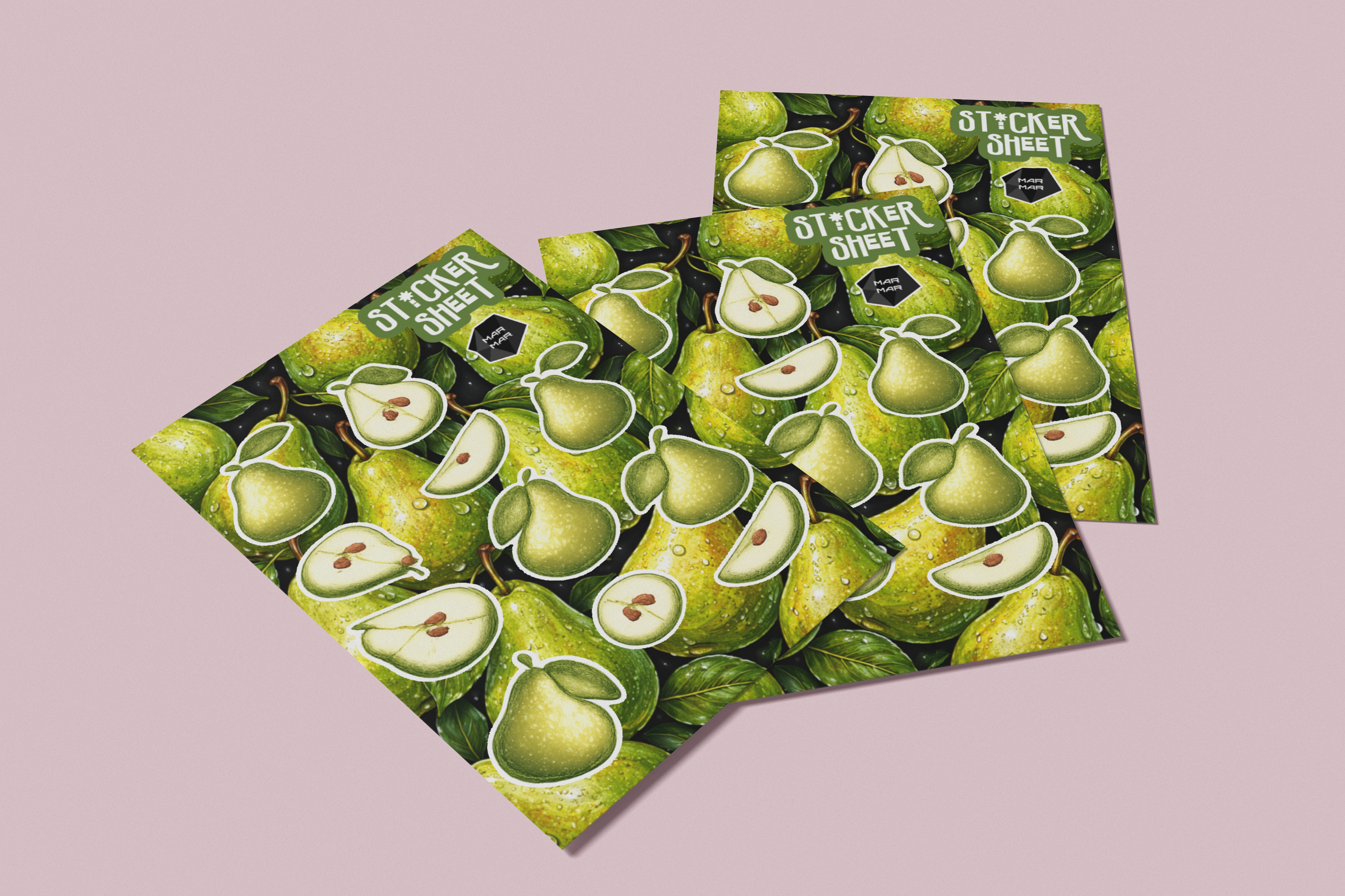 PEAR STICKER SHEET
